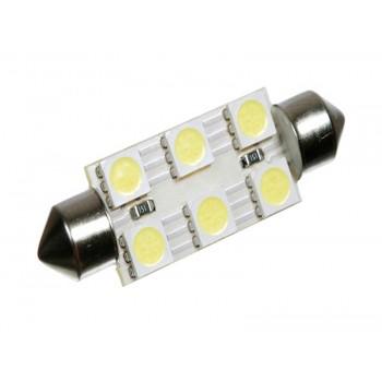 Светодиодная автолампа T10 41mm 6pcs 1,26W 12V